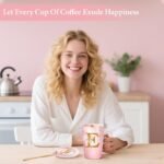 Personalized Pink Initial Ceramic Coffee Mug with Lid, Spoon & Gift Box – 14oz Custom Women's Gift – Bundle of 10 - Image 2